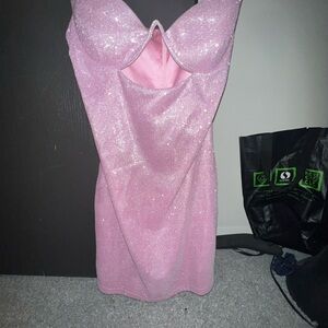 Sparkling Pink Mini Dress